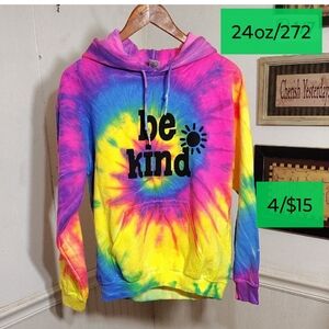 Gildan Tie-Dye Be Kind Hoodie - Multicolor